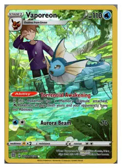 Vaporeon TG02/TG30 Brilliant Stars Trainer Gallery Holo Pokemon NM - Image 1