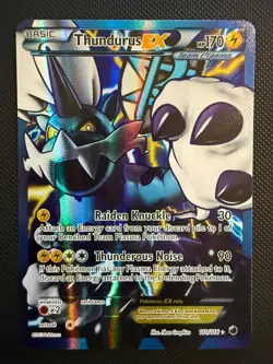 Pokemon TCG Thundurus EX #110/116 Full Art Ultra Rare - BW Plasma Freeze - Image 1