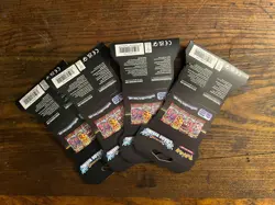 (4) Pokemon TGC Chaos Rising Pokemon Sleeved Booster Pack Art Set New Sealed - Image 2