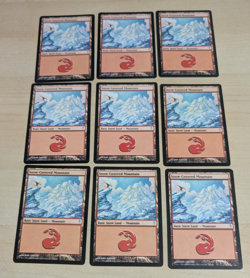 Snow-Covered Mountain x 9, Basic Snow Land, Coldsnap, Magic the Gathering, MTG - Image 1