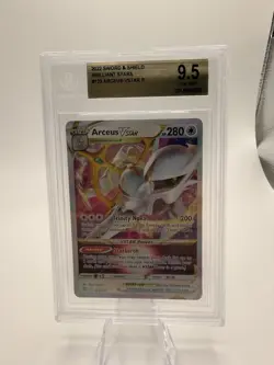 Pokemon TCG 2022 Arceus VSTAR 123/172 Swsh09 Brilliant Stars Holo BGS Graded 9.5 - Image 1
