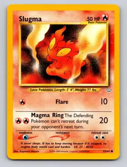 Slugma 53/64 Common Neo Revelation Pokemon TCG Unlimited LP - Image 1