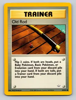 Old Rod 64/64 Common Neo Revelation Pokemon Unlimited LP - Image 1