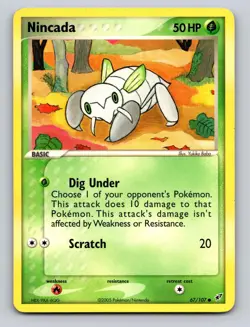 Nincada 67/107 Common Deoxys Pokemon NM - Image 1