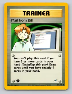 Mail from Bill 105/105 Common Neo Destiny Pokemon 1st Edition LP/MP - Image 1