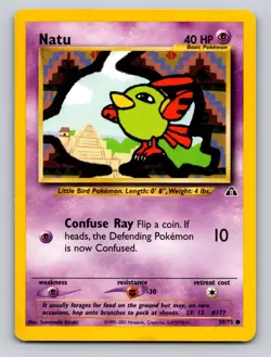 Natu 59/75 Common Neo Discovery Pokemon Unlimited LP - Image 1