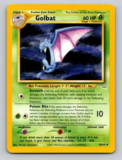 Golbat 29/64 Uncommon Neo Revelation Pokemon Unlimited NM - Image 1
