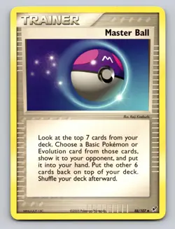 Master Ball 88/107 Uncommon Deoxys Pokemon NM - Image 1