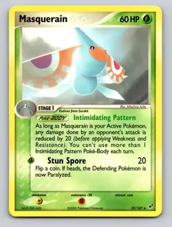 Masquerain 39/107 Uncommon Deoxys Pokemon NM - Image 1