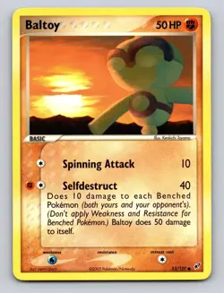 Baltoy 53/107 Common Deoxys Pokemon LP - Image 1