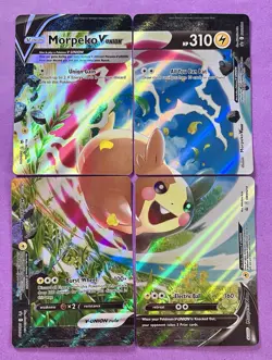 Morpeko V Union Pokemon Sword & Shield ULTRA RARE PROMO 4 PIECE PUZZLE SWSH226 - Image 1