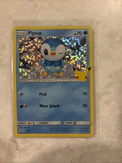 Pokemon TCG Piplup 20/25 HOLO McDonald 2021 Promo 25th Anniversary - Image 1