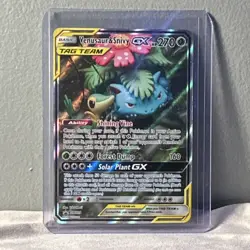 The Pokemon Company Venusaur & Snivy GX Tag Team Promo SM229 Holo EN 2019 - Image 1