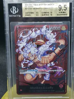 One Piece Monkey D Luffy Learn Together Deck ST21-001 MISLABLED BGS 9.5 - Image 1