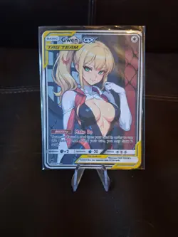 Gwen | Full Art Custom Made Pokemon Waifu ACG Trainer Art Card - Image 1