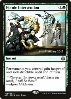 MTG English Heroic Intervention (AER) NM Foil Promos: Prerelease Cards - Image 1