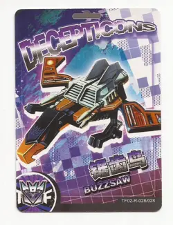 2023 Hasbro Kayou Transformers Decepticons BUZZSAW Card - Image 1