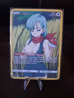 Bulma | Full Art Custom Made Pokemon Waifu ACG Trainer Art Card | DragonBall Z - Image 1