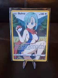 Bulma | Full Art Custom Made Pokemon Waifu ACG Trainer Art Card | DragonBall Z - Image 1