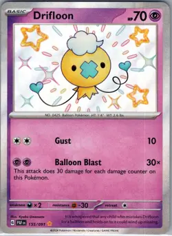 Drifloon 155/091 SV: Paldean Fates - Pokemon Card - NM - Image 1