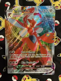 Pokemon TCG Scizor VMAX Darkness Ablaze Holo Ultra Rare Card 119/189 - Image 2