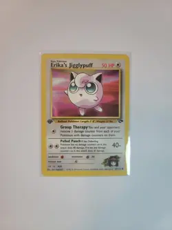 Erika's Jigglypuff 69/132 Gym Challenge 1st Edition 1999-2000 Pokemon Card NM - Image 1