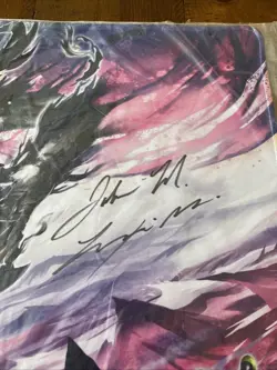 Exodus The Trading Card Game Playing Mat Pink Dragon Existence Games Signed - Image 2