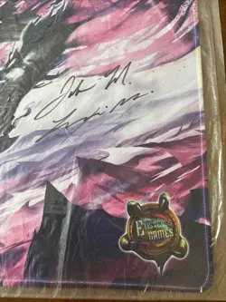 Exodus The Trading Card Game Playing Mat Pink Dragon Existence Games Signed - Image 3