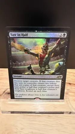 Saw in Half -Foil Near Mint MTG Unfinity - Image 1