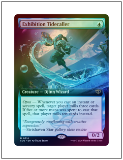 Exhibition Tidecaller, Foil, Extended Art, Secrets of Strixhaven, Magic MTG NM - Image 1