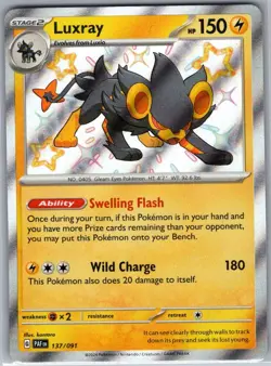 Luxray 137/091 SV: Paldean Fates - Pokemon Card - NM - Image 1