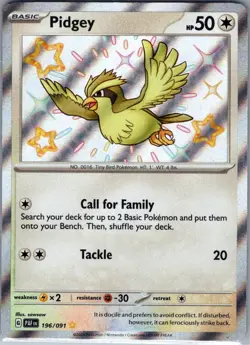 Pidgey 196/091 SV: Paldean Fates - Pokemon Card - NM - Image 1