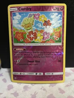 Comfey Reverse Holo 93/145 SM - Guardians Rising Pokemon - Image 1