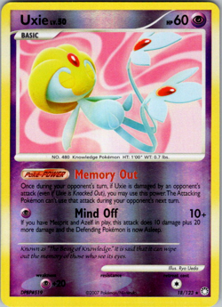 Uxie - 18/123 - Pokemon Mysterious Treasures Reverse Holo LP - Image 1