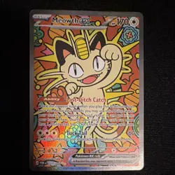 The Pokemon Company Meowth ex 121/088 Paldean Fates Shiny Rare Full Art Holo - Image 1