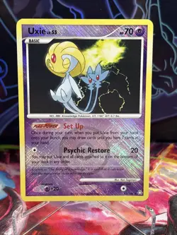 Pokemon TCG - Uxie Lv.55 43/146 - League Promo - Reverse Holo - LP - Image 1