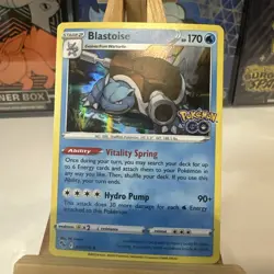 Blastoise Holo Rare Pokemon GO 017/078 NM - Image 1