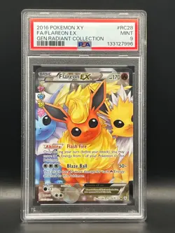 Flareon EX #RC28/RC32-Pokemon 2016 XY Generations Radiant Collection- PSA 9 - Image 2