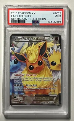 Flareon EX #RC28/RC32-Pokemon 2016 XY Generations Radiant Collection- PSA 9 - Image 4
