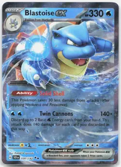 Blastoise ex 30/142 Double Rare Stellar Crown Pokemon Near Mint - Image 1