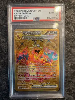 2023 POKEMON OBF EN-OBSIDIAN FLAMES HYPER RARE #228 CHARIZARD EX PSA 10 - Image 1