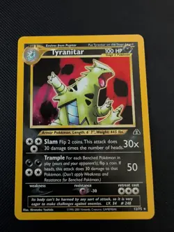 Pokemon Neo Discovery 2001 Tyranitar #12 Holographic Card - Image 1
