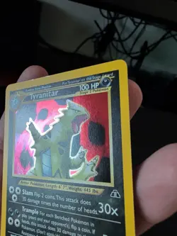 Pokemon Neo Discovery 2001 Tyranitar #12 Holographic Card - Image 3
