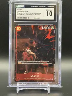 Shanks Super Rare Alternate Art OP09-004 2024 Emperors One Piece CGC 10 - Image 1