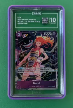 2025 ONE PIECE #070 PCC PREMIUM BEST SELECTION VOL 4 GENGAR NAMI TAG 10 GEM MINT - Image 1