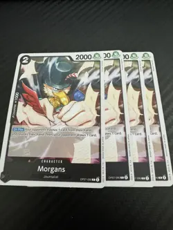 X4 Morgans - 500 Years in the Future (OP07) English Playset One Piece Tcg NM - Image 1