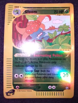 Gloom 49/147 Reverse Holo Pokemon Trading Card Game eCard Aquapolis Near Mint - Image 2