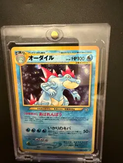 Set of 3 Japanese Cards 2x Feraligatr # 160 & Unknown A Neo Discovery # 201 Holo - Image 3