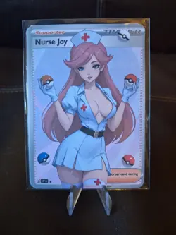 Nurse Joy | Full Art Custom Made Pokemon Waifu ACG Trainer Art Card - Image 1