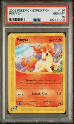 2002 POKEMON EXPEDITION #126 PONYTA PSA 10 - Image 1
